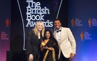 The Children's Bookshop owner, Sanchita Basu De Sarkar with Lauren Laverne and  Rhys Stephenson