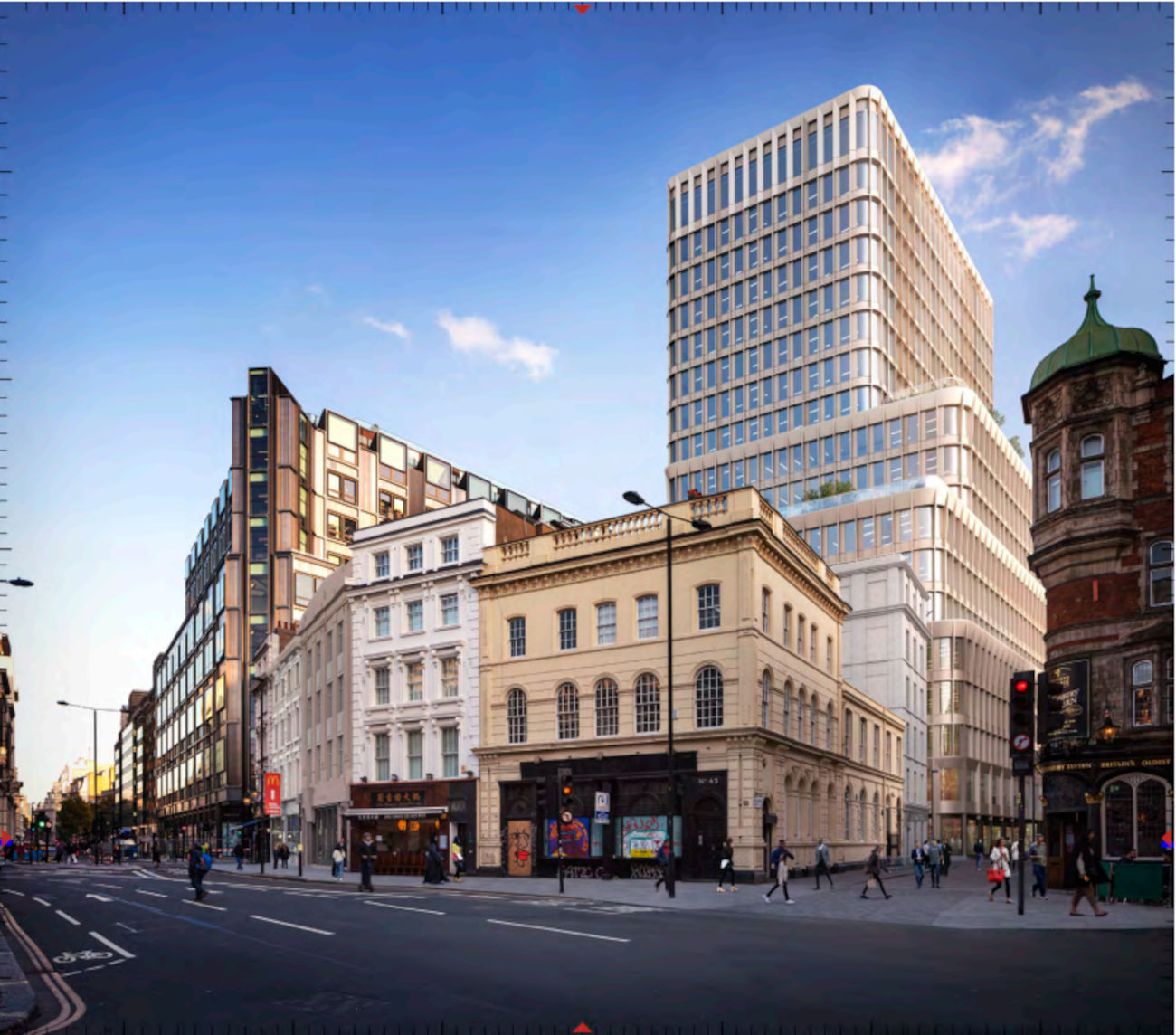 A computer image of the proposed new tower block in Museum Street. Image: Simten/BC Partners 