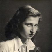 A self-portrait taken by Dorothy Bohm in 1942 at the age of 18. She had escaped Lithuania in 1939 and settled in Hampstead in 1956.