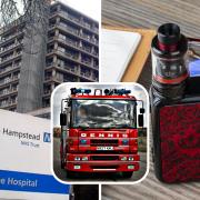 A vape battery caused a fire at the Royal Free Hospital in Hampstead