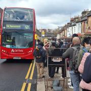 Many people were left queuing for ages for replacement buses