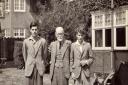 Psychoanalyst, Sigmund Freud in exile, in the garden of Elsworthy Road, Primrose Hill, with grandsons Stephan and Lucian, 1938