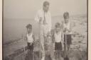 Ernst Freud with sons Clement, Lucian and Stephen Gabriel taken on holiday in Hiddensee, Germany