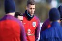 England goalkeeper Angus Gunn during an England training session at Enfield Training Ground, London, on Monday. Picture: Mike Egerton/PA Wire