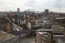 Views from St Augustine's Tower, looking down on Mare Street and Hackney Central Station and the city on the horizon. Picture: Melissa Page