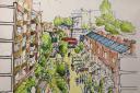 Imagined street scene of Camden in 2030