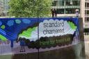 Protest at Aldersgate on Wednesday, May 6 against Standard Charter's investment in fossil fuels