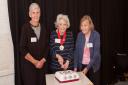 Ann Russell, president Lorna Phillips and Jean Neave during a closing event at Cecil Sharp House