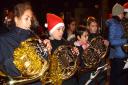 Brass players from Highgate School at the annual Highgate Society Christmas carols in Pond Square
