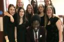 Michael Kiwanuka with students from Young Music Makers. Picture: YMM