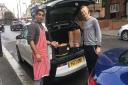 Asam Ali and Oli Roxbough load up deliveries at Muswell Hill Soup Kitchen. Picture: Martin Stone