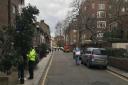 Police and forensic officers in Logan Place, Kensington, west London after a 19 year old was discovered fatally wounded with knife injuries near a large number of cars at around 3.30am on Sunday.. Picture: Ryan Hooper/PA Wire