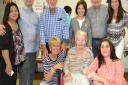 Myrtle, centre, celebrates her 100th birthday at the heart of her family.