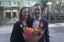 Keir Starmer celebrates victory with wife Victoria