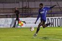 Reece Beckles-Richards scored one of Wingate & Finchley's four goals against AFC Sudbury. Picture: MARTIN ADDISON