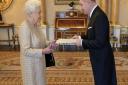 The Ambassador of the Czech Republic Libor Secka meets Queen Elizabeth II at Buckingham Palace. Picture: Jonathan Brady
