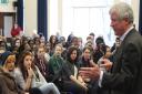 BBC director general Tony Hall declared his support for votes at 16 at a talk at La Sainte Union school