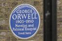 The George Orwell blue plaque at 77 Parliament Hill