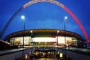 The arches of the stadium were lit up as a mark of respect (Pic: Twitter @FA)