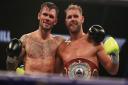Martin Murray and 
Billy Joe Saunders pose after their fight (pic Mark Robinson/Matchroom Boxing)