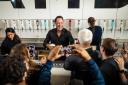 Former Arsenal and England goalkeeper David Seaman pulled pints for fans at the launch of Camden Town Brewery's World Cup fan zone