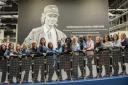 Women who work for Avanti West Coast and Network Rail gathered by the mural to celebrate Karen’s achievements for International Women’s Day