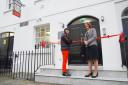 Rhiannon Adam, left, opens FHS Regent's Park's new sixth form Linhope House
