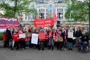 ACORN members protest outside Tottenham Town Hall