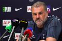 Tottenham Hotspur boss Ange Postecoglou faces the media
