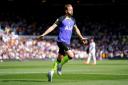 Harry Kane celebrates scoring for Tottenham on the last day of the 2022-23 season