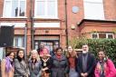 Mayor of Camden Cllr Nazma Rahman, councillors, Camden officers and Dr Jak Beula standing in front of the plaque in honour of Claudia Jones