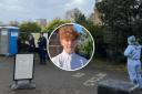 Forensic teams look for evidence after Harry Pitman was fatally stabbed on New Year's Eve