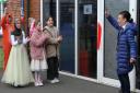 Jill Summers cuts ribbon to reopen school library
