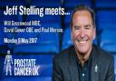 Jeff Stelling is hosting a special event involving Paul Merson, David Gower and Will Greenwood to raise money for Prostate Cancer UK