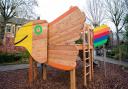 Clapton Pond's play area now features a large wooden bird, a playground tunnel and new landscaping