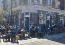 Hackney people make to the most of reopening weekend at The George and Vulture pub.