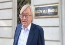 Former health minister David Mellor leaves Aldwych House, London, where he gave evidence to the Infected Blood inquiry