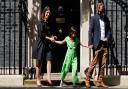 Nazanin Zaghari-Ratcliffe with her husband Richard Ratcliffe, daughter Gabriella leaving 10 Downing Street after a meeting with Boris Johnson.