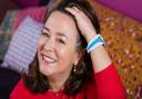 Arabella Weir is wearing a unity band in support of World Cancer Day