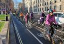 Women on Wheels cycle event through Westminster