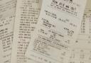 Household shopping receipts – the cost of living is rising