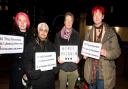 Feminist organisation FiLiA is spearheading a solidarity campaign to free Nazanin. Pictured with Richard Ratcliffe are Freya Papworth, Pragna Patel, and Lisa-marie Taylor CEO of FiLiA