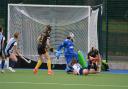 Melanie Wilkinson scores for Hampstead against Beeston