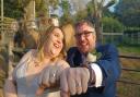 Matt Robbins and Alison Russell from Romford got married at London Zoo last weekend swapping rings recycled from the mesh of the Snowdon Aviary
