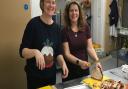 Simon Community volunteers serving food at their weekly evening centre for rough sleepers. Picture: Simon Community