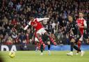 Eddie Nketiah scores for Arsenal against West Ham United