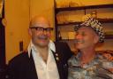 Harry Hill with Martin Besserman who runs the Chalk Farm Comedy Club at the Sir Richard Steele pub in Haverstock Hill