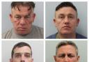 Prolific burglars clockwise from top left: Michael Casey, John Casey, Sean McGoldrick and Michael Maloney
