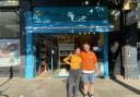 Rollo Millership outside his fourth outlet on Upper Street with team member Greta Oggioni. Image: Nourished Communities