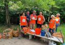 Catherine West MP (left) joins the Highgate Society Community Projects group volunteer guerrilla gardeners (Image: Highgate Society)